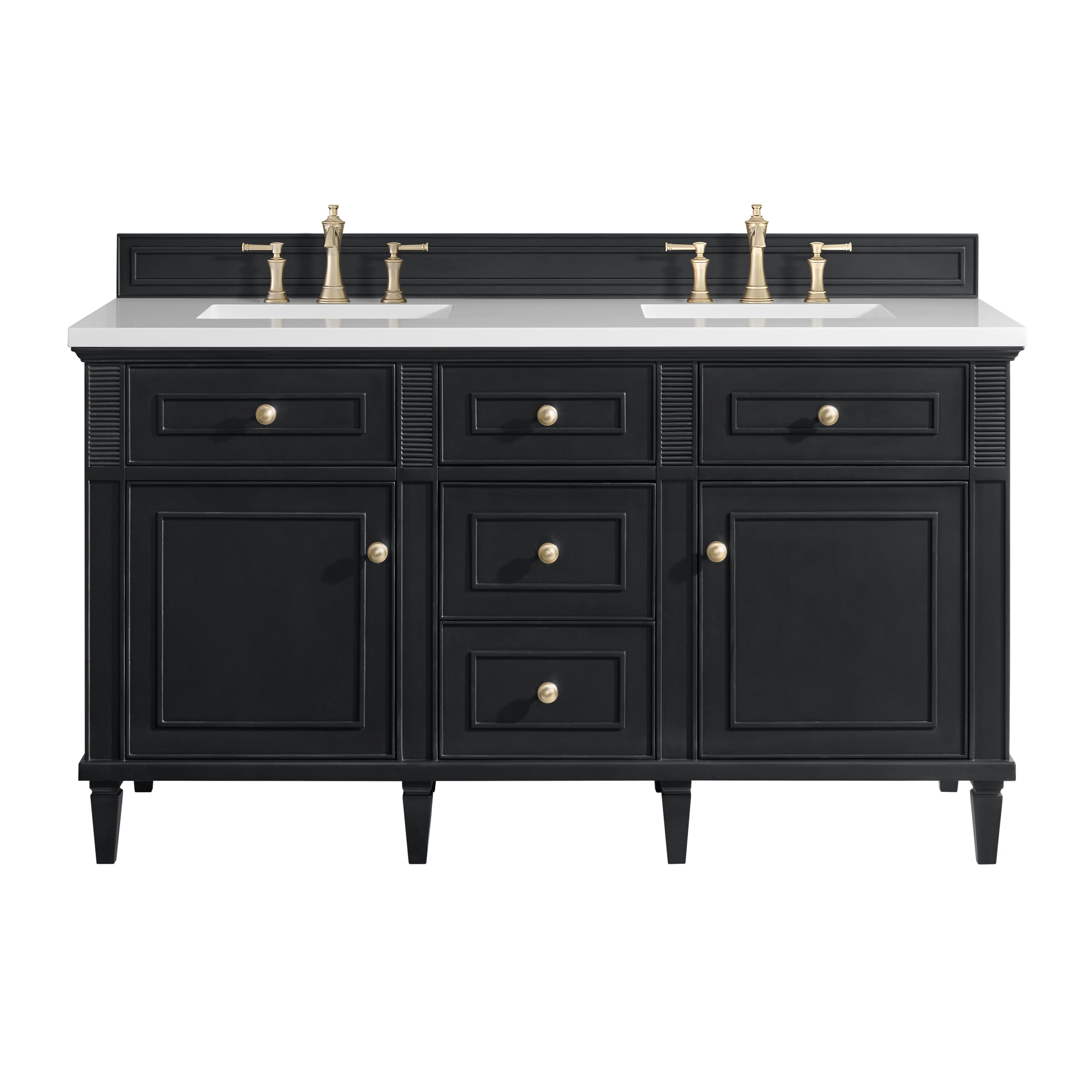 James Martin Vanities Lorelai 60" Double Vanity - Black Onyx