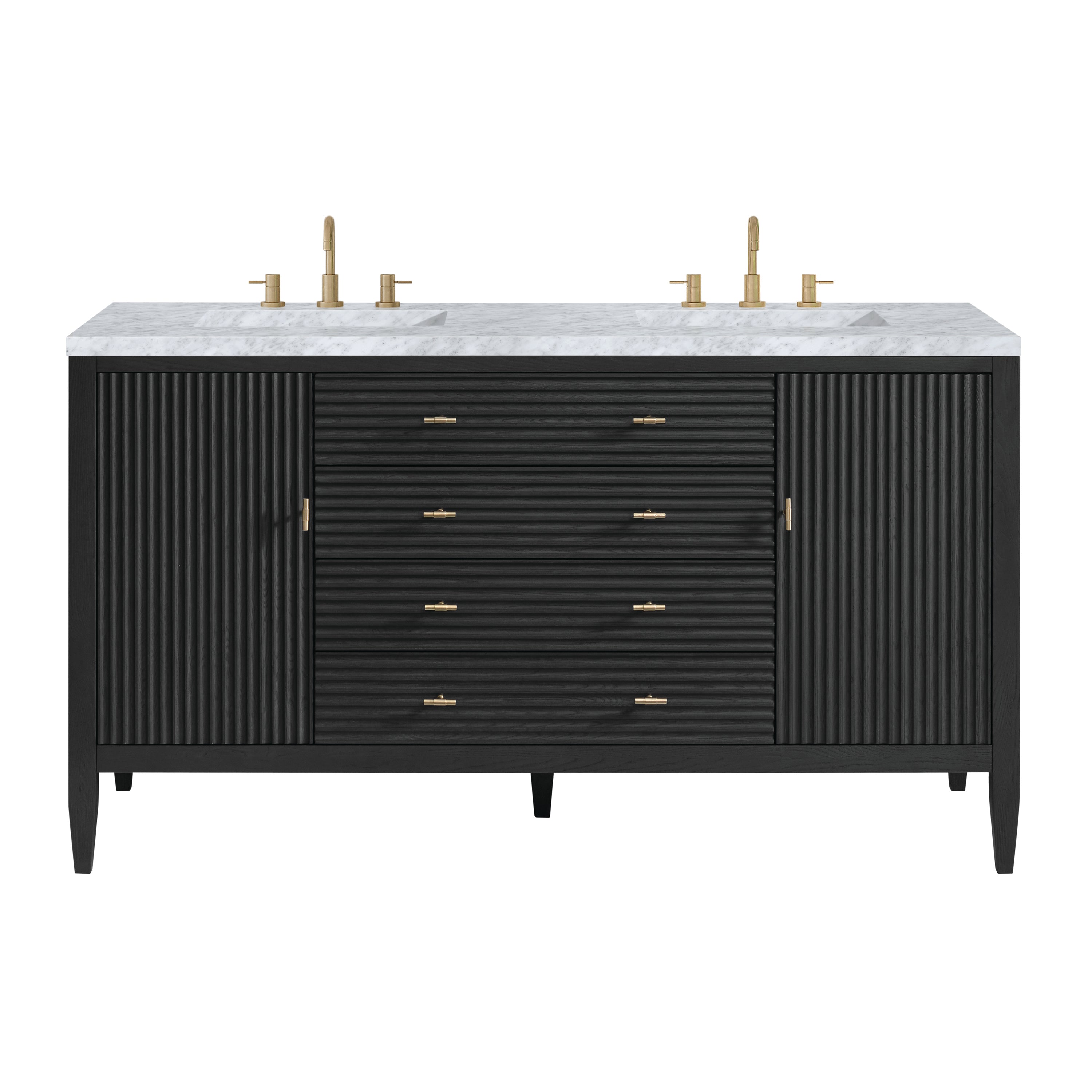 James Martin Vanities Myrrin 60" Double Vanity - Carbon Oak