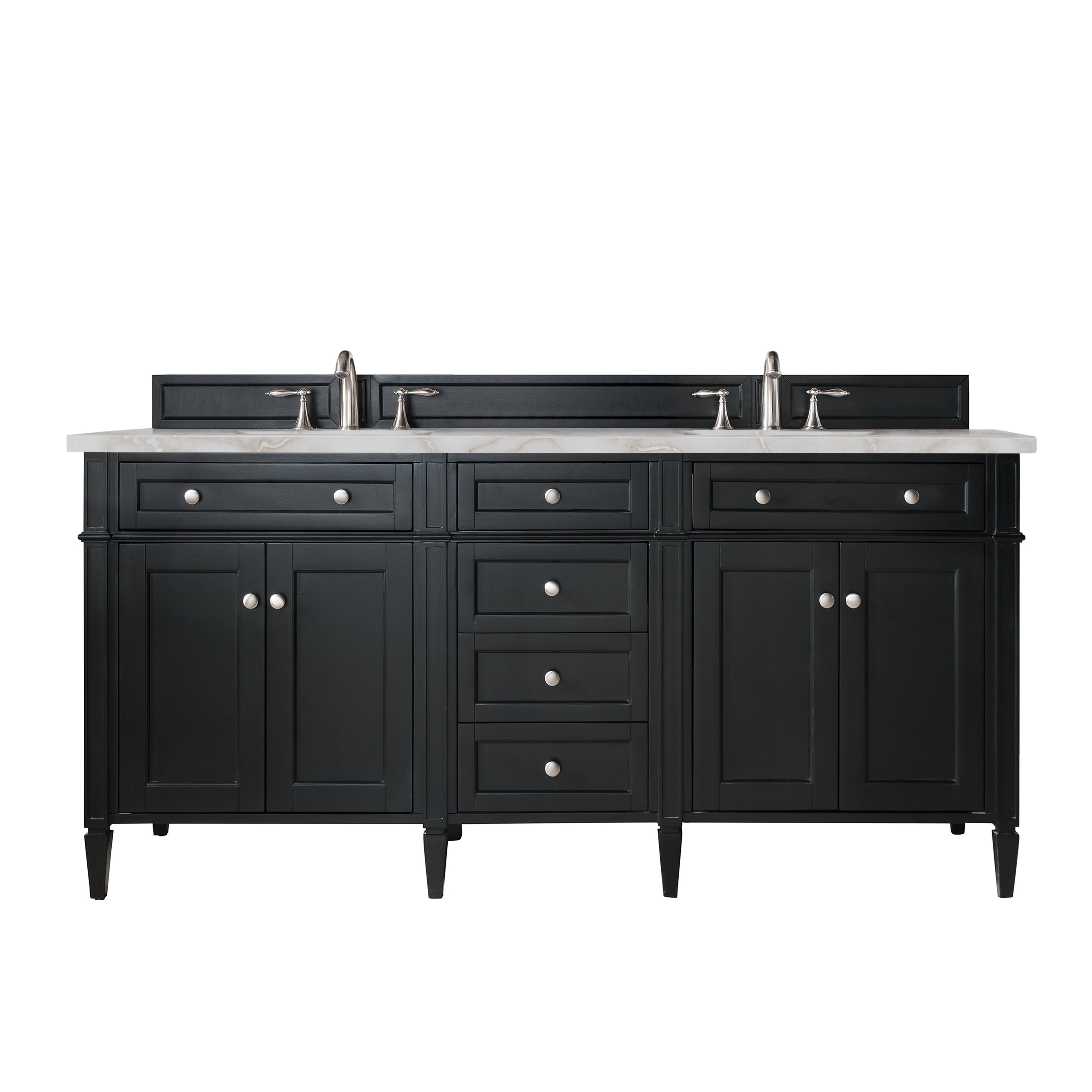 James Martin Vanities Brittany 72" Double Vanity - Black Onyx