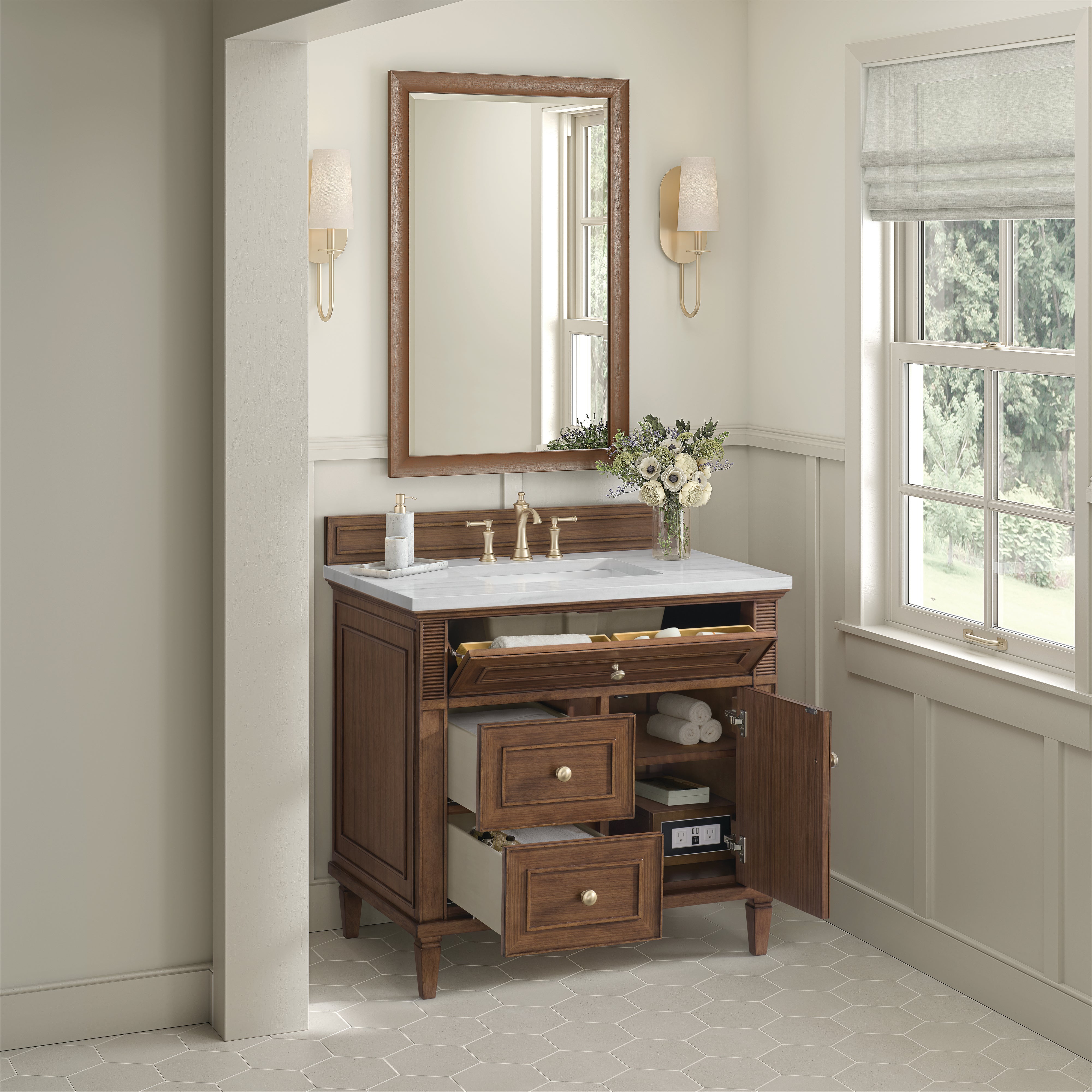 arctic fall solid surface top vanity