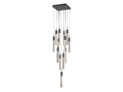 dark bronze flushmount pendant