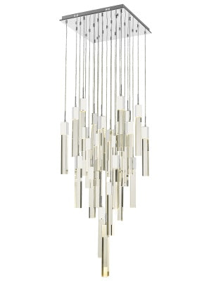 chrome flushmount pendant
