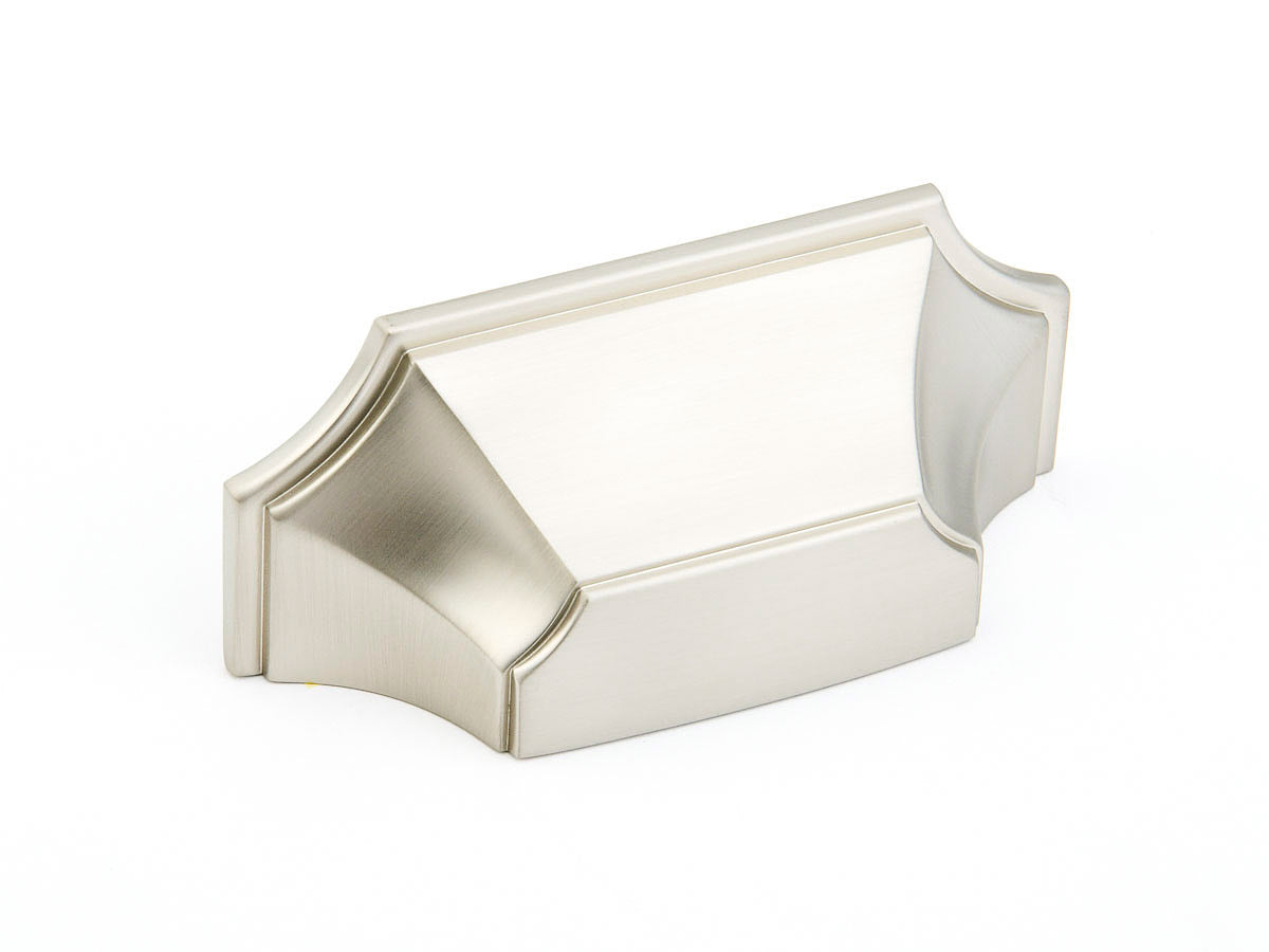 satin nickel cabinet cup pull