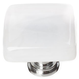 cirrus white square knob
