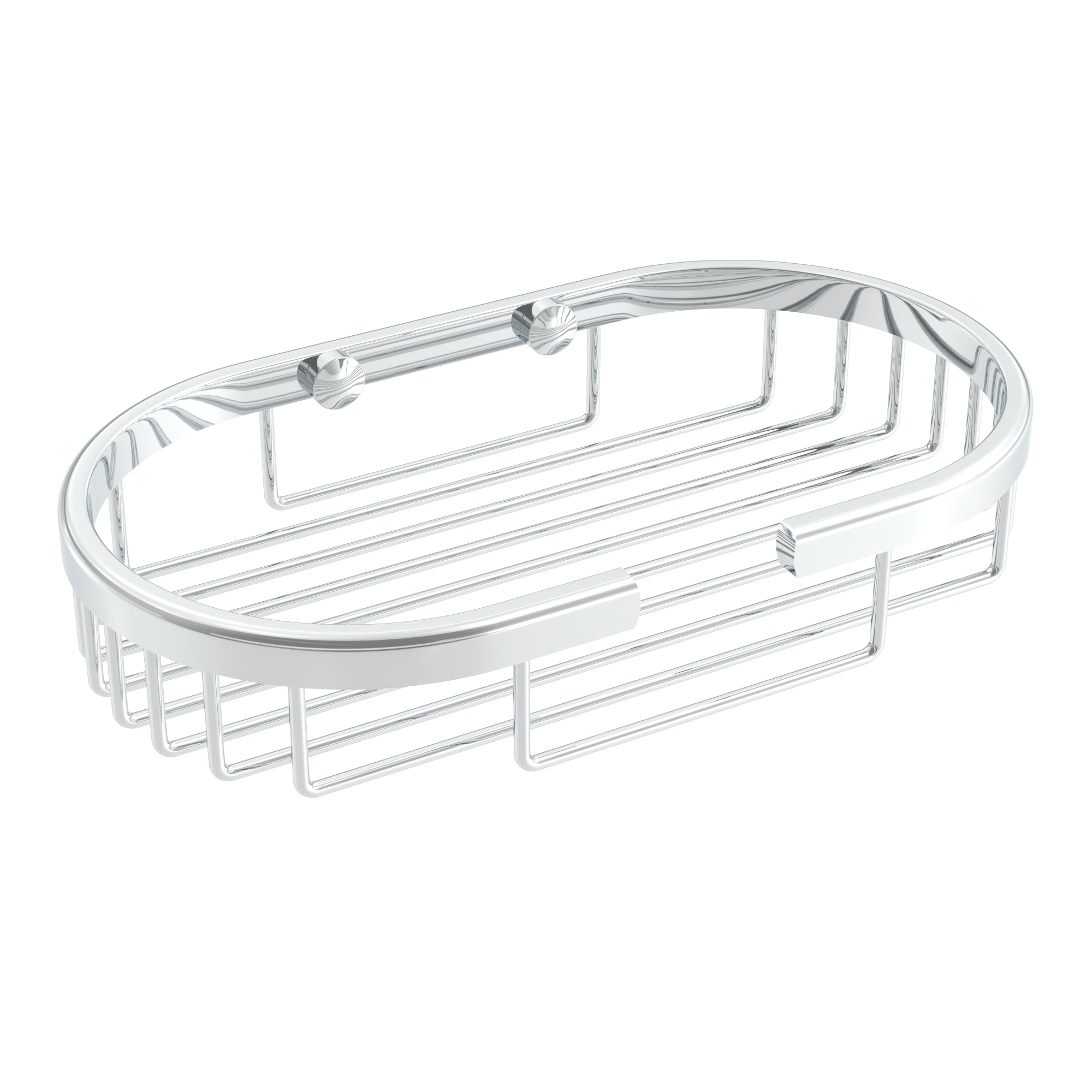Chrome shower basket
