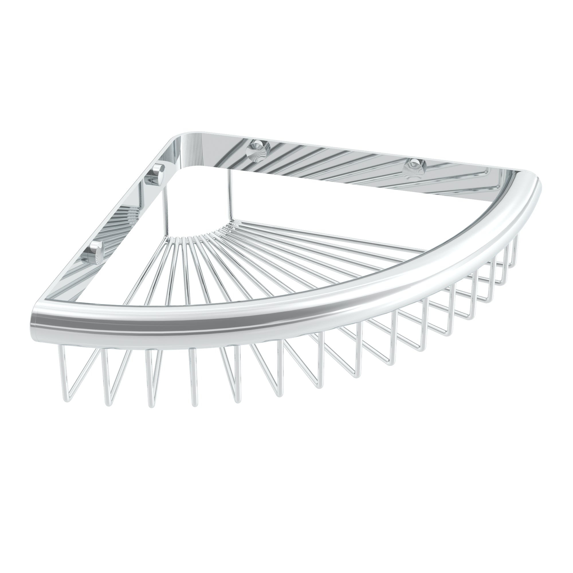 Chrome shower basket
