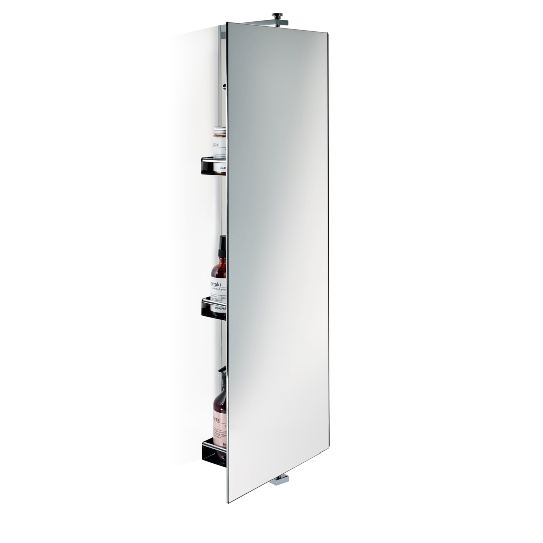 chrome revolving mirror