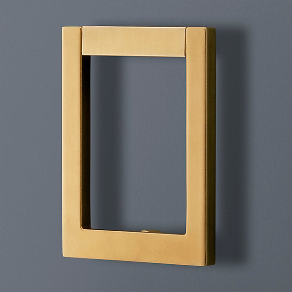 satin brass knocker