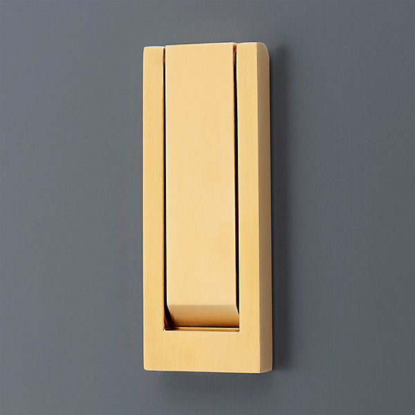 satin brass knocker