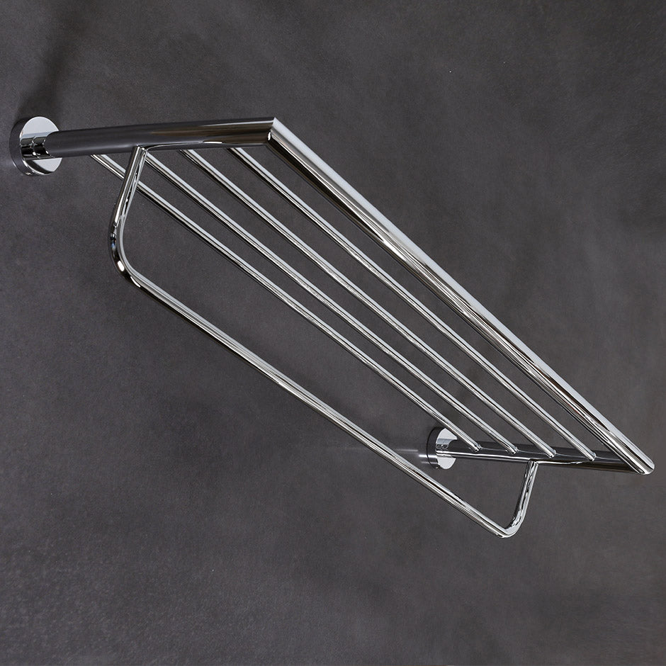 polished chrome towel bar