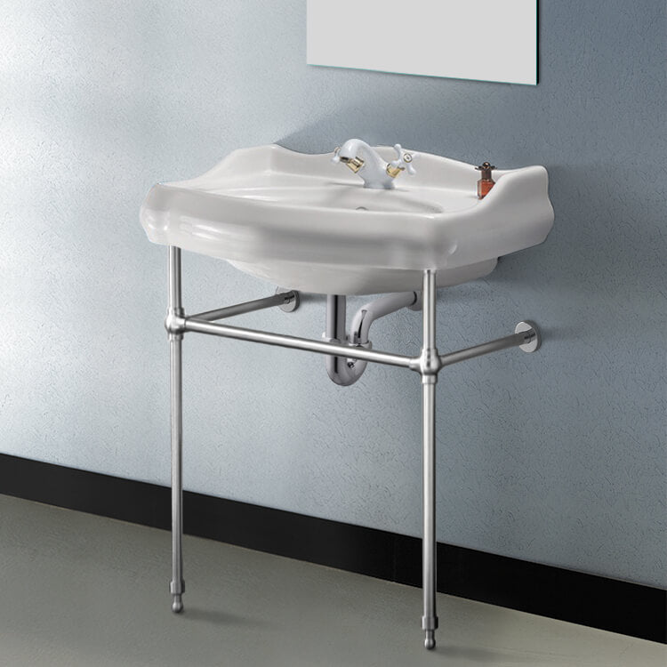 white bathroom sink