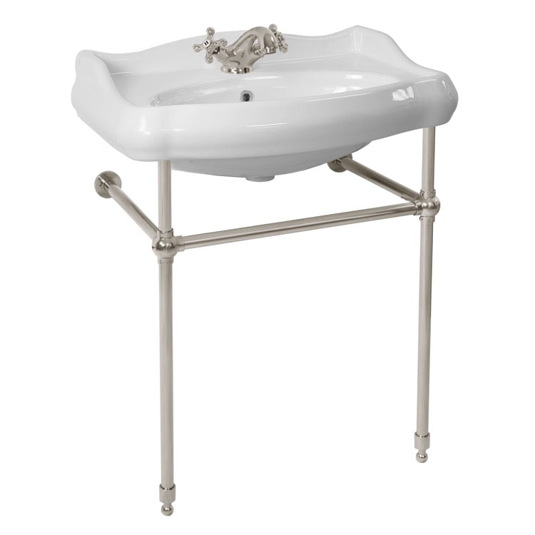 satin nickel bathroom sink