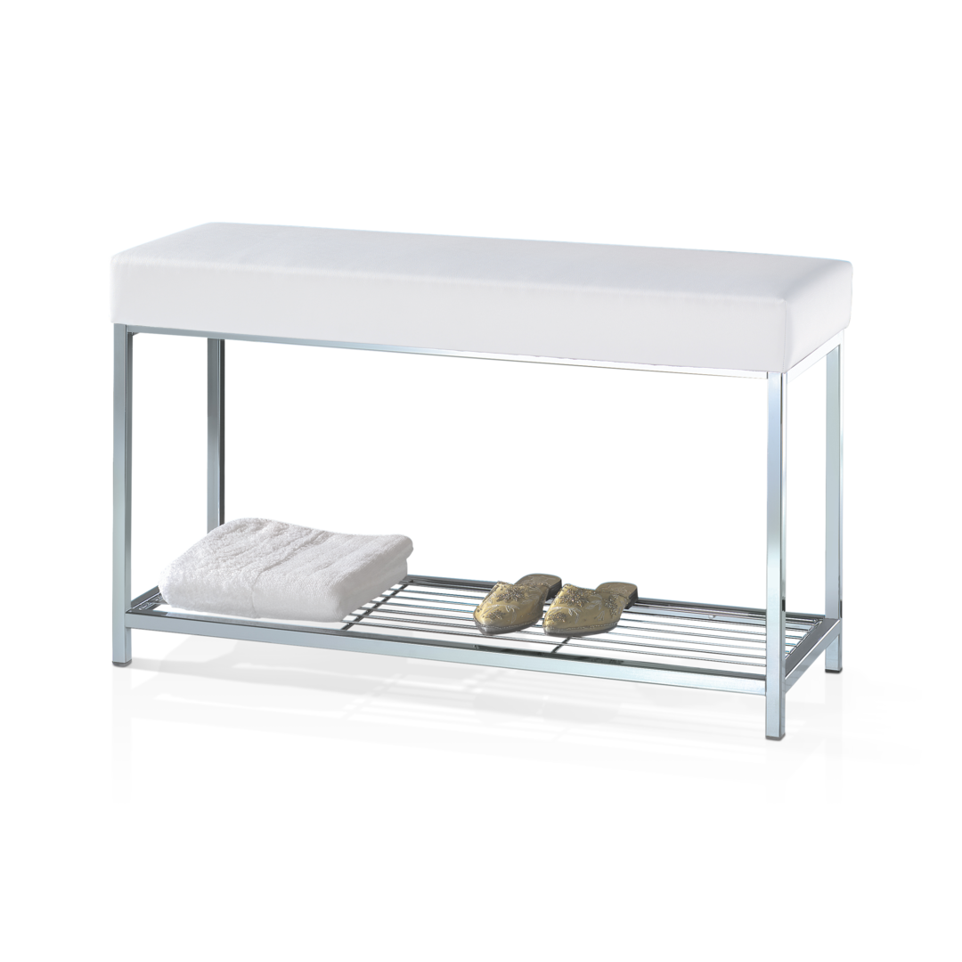 chrome/white bench