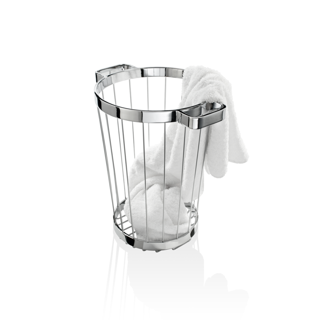 chrome towel basket