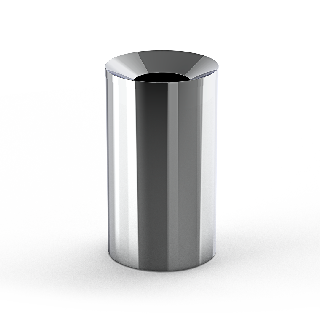 chrome waste bin