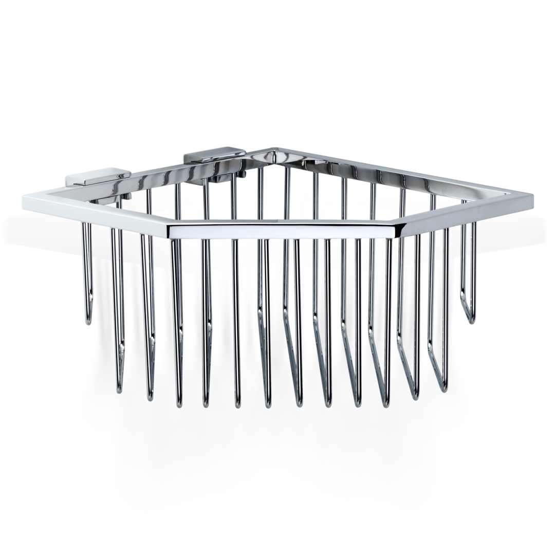 chrome shower basket