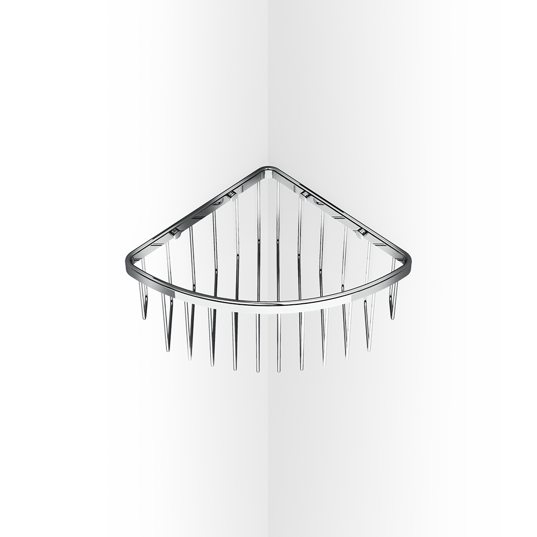 chrome shower basket
