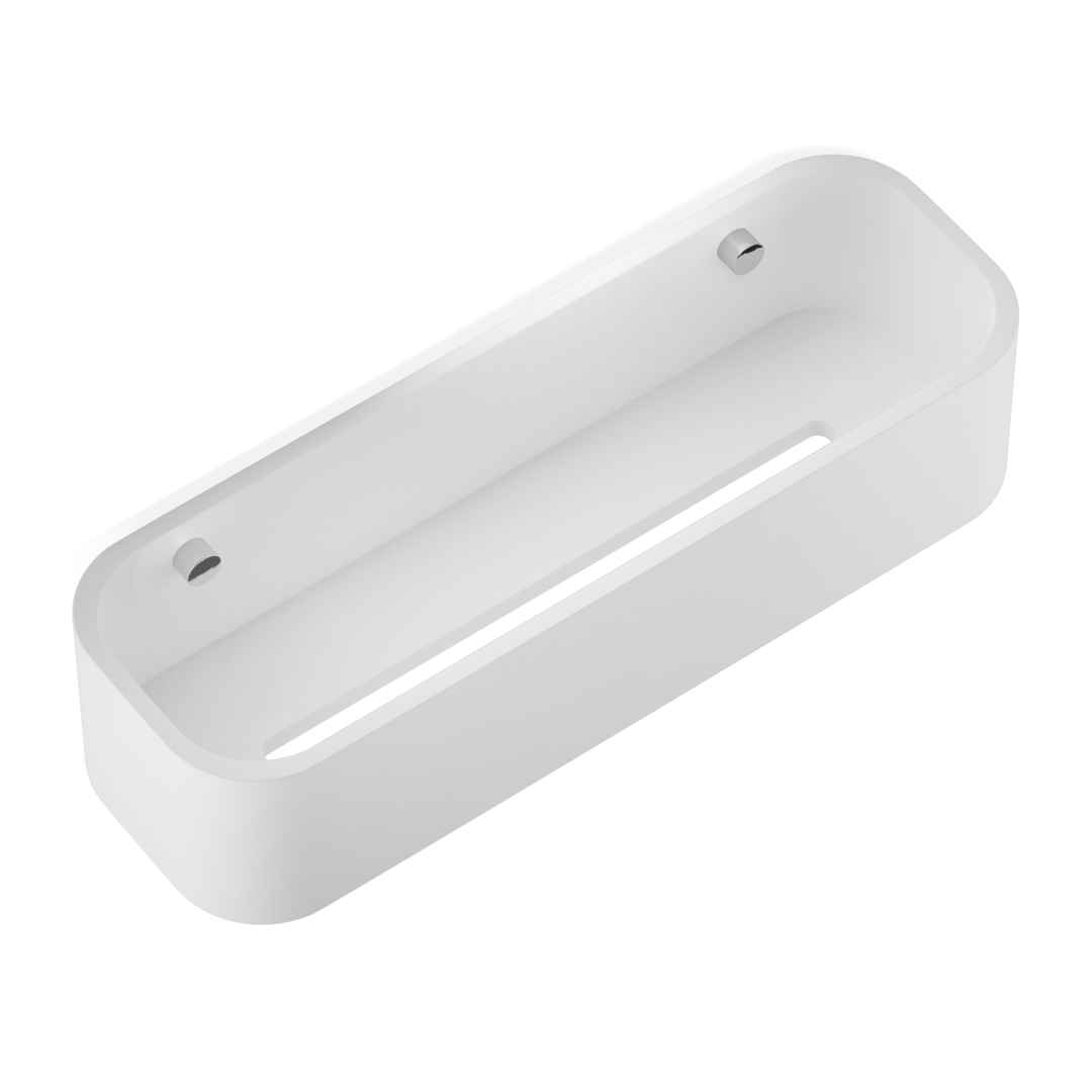 white/chrome shower container