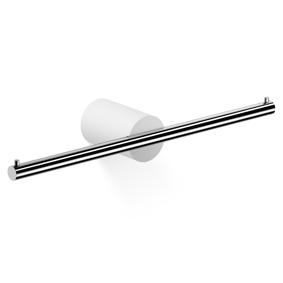 white/chrome toilet paper holder