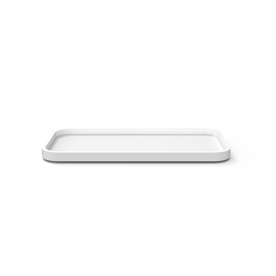 white tab tray large