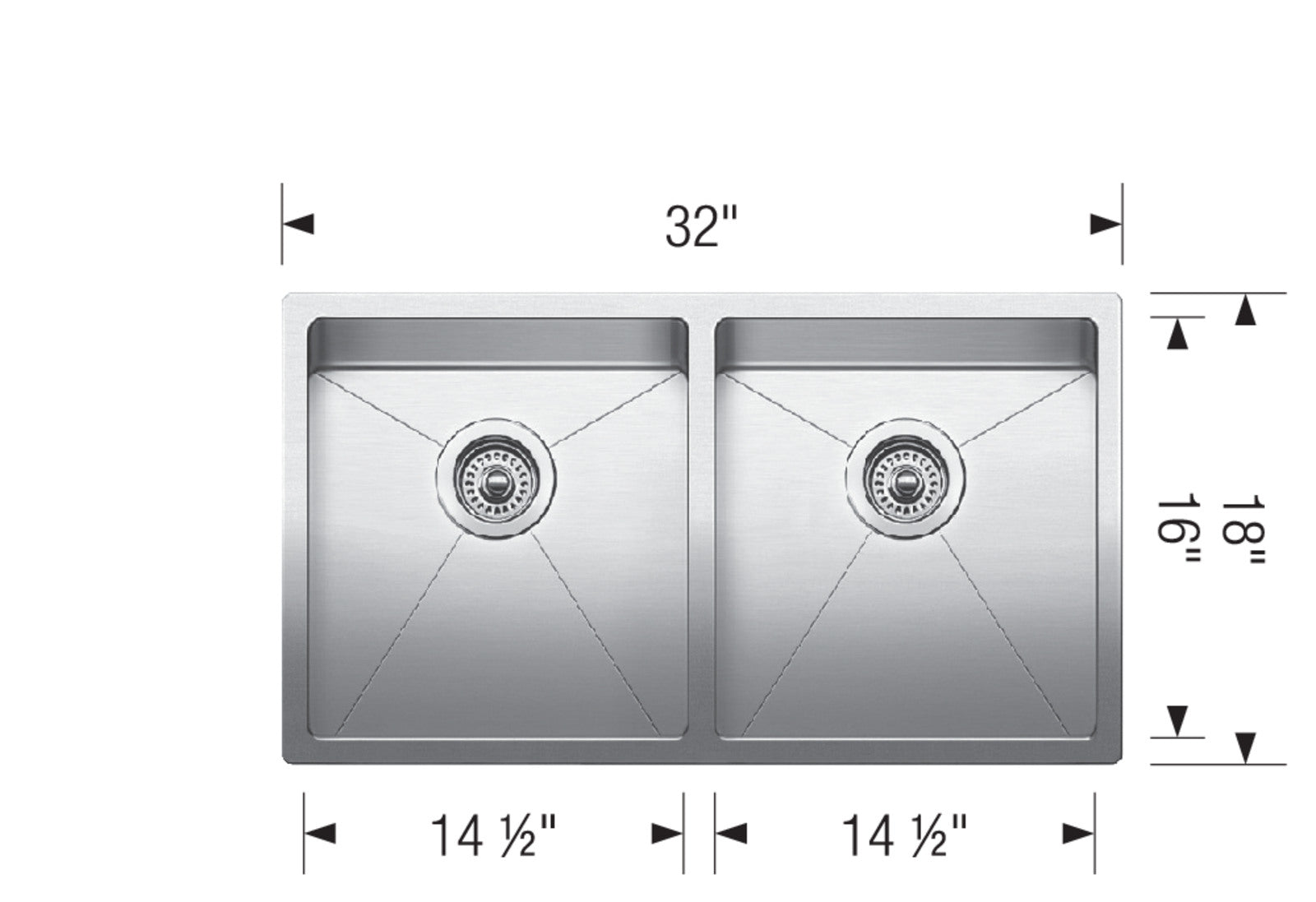 satin polish stainless steel sink