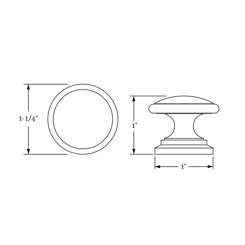 knob dimension