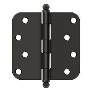 Deltana 4" x 4" x 5/8" Radius Hinge with Ball Tips