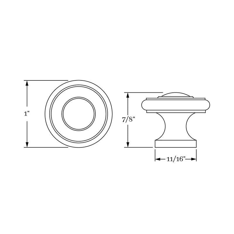 knob dimension