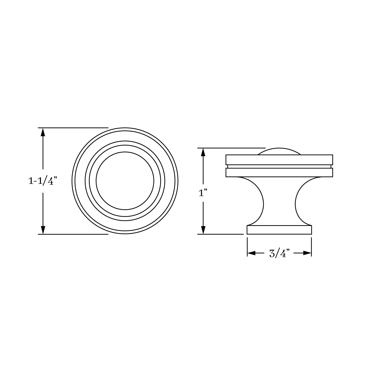 knob dimension