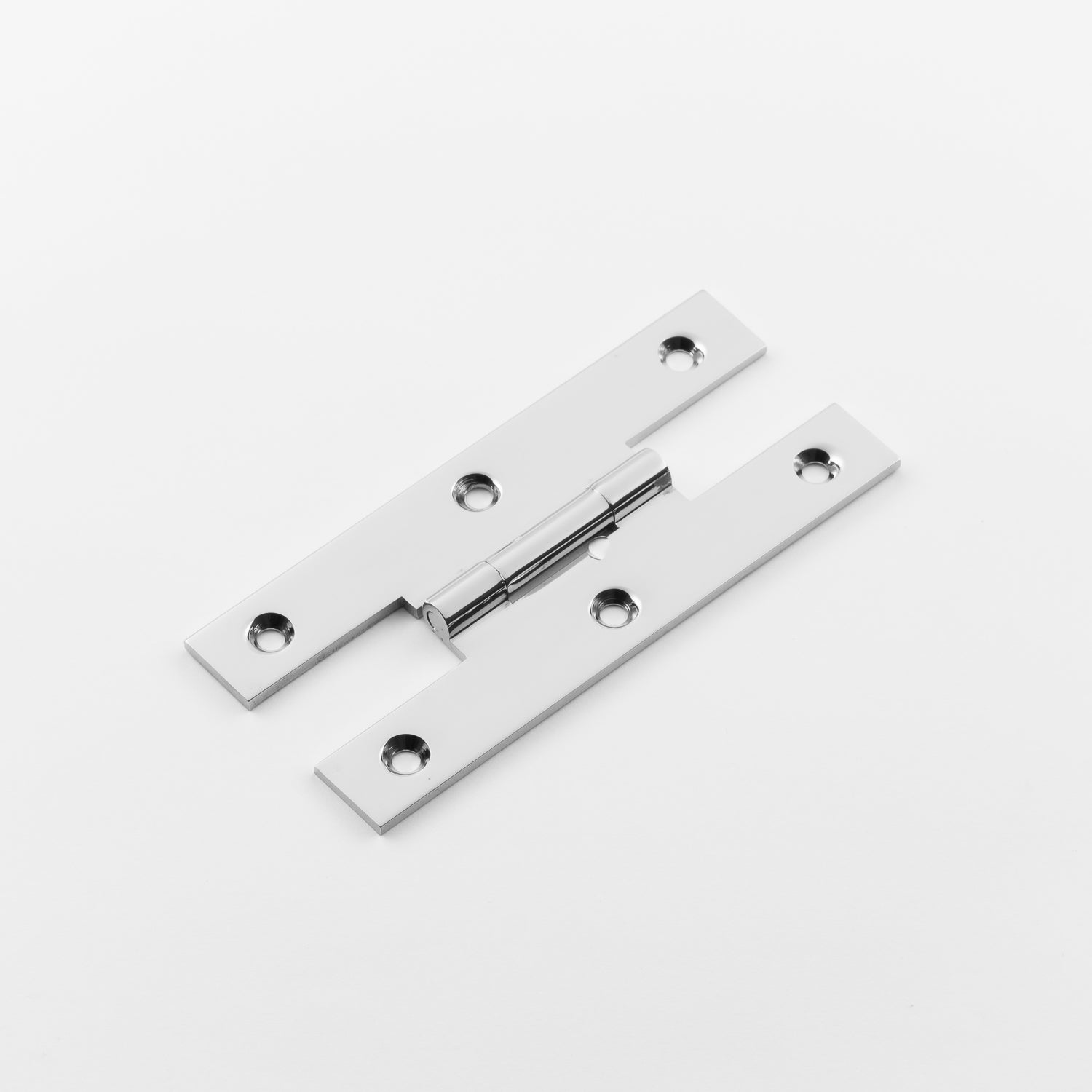 polished chrome hinge