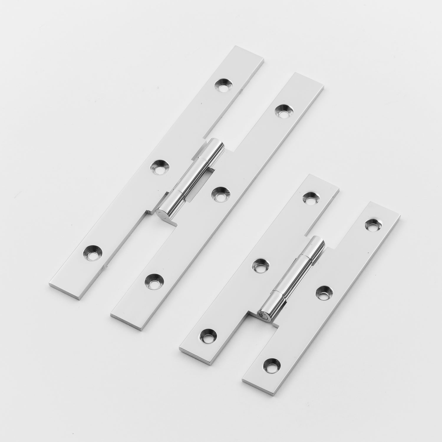 polished chrome hinge