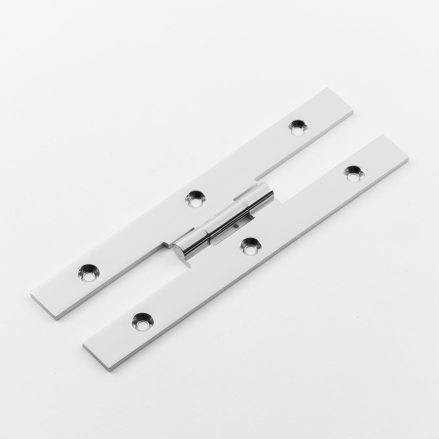 polished chrome hinge