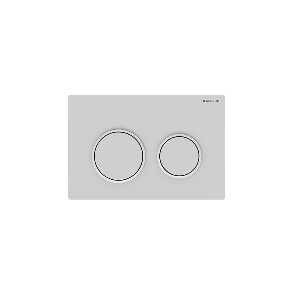 matte white with gloss white accent actuator plate