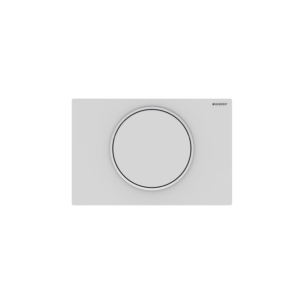 matte white with gloss white accent actuator plate