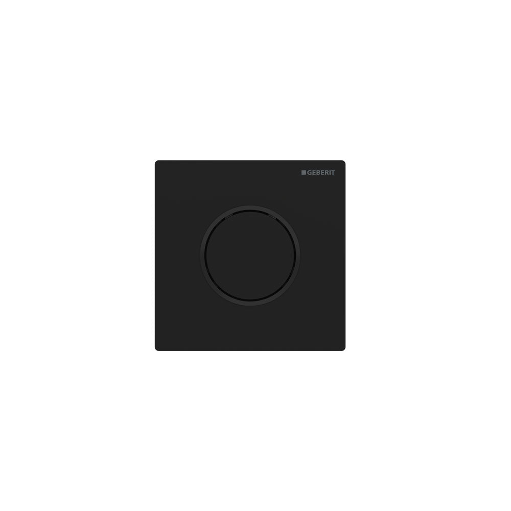 matte black with gloss black accent flush control