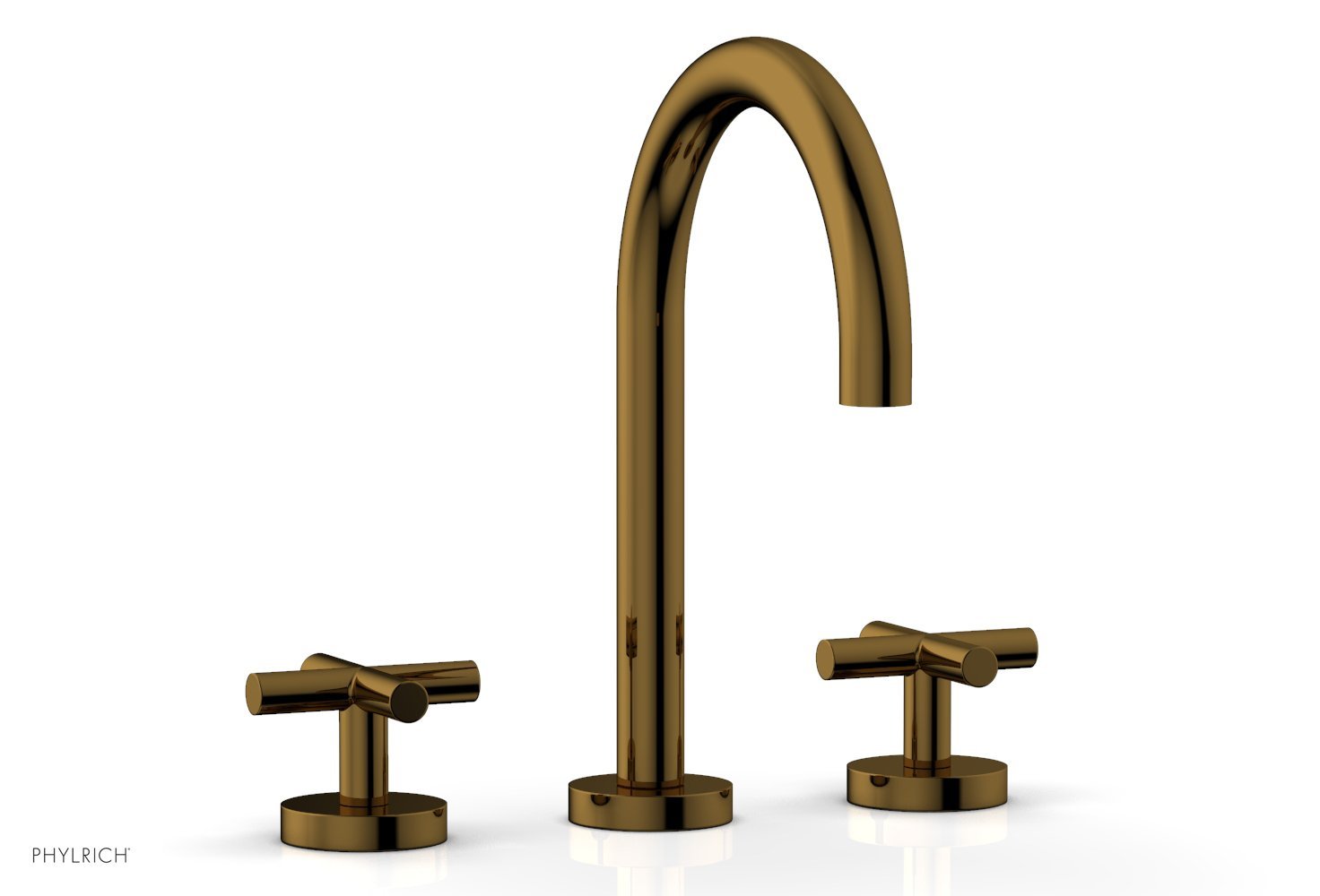 Phylrich TRANSITION Widespread Faucet - High Spout, Cross Handles