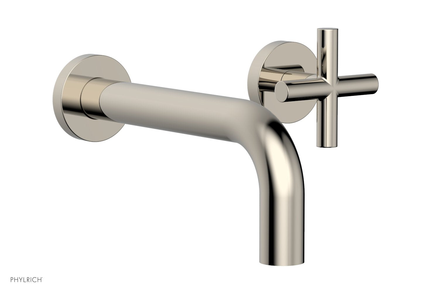 Phylrich TRANSITION Single Handle Wall Lavatory Set - Cross Handles