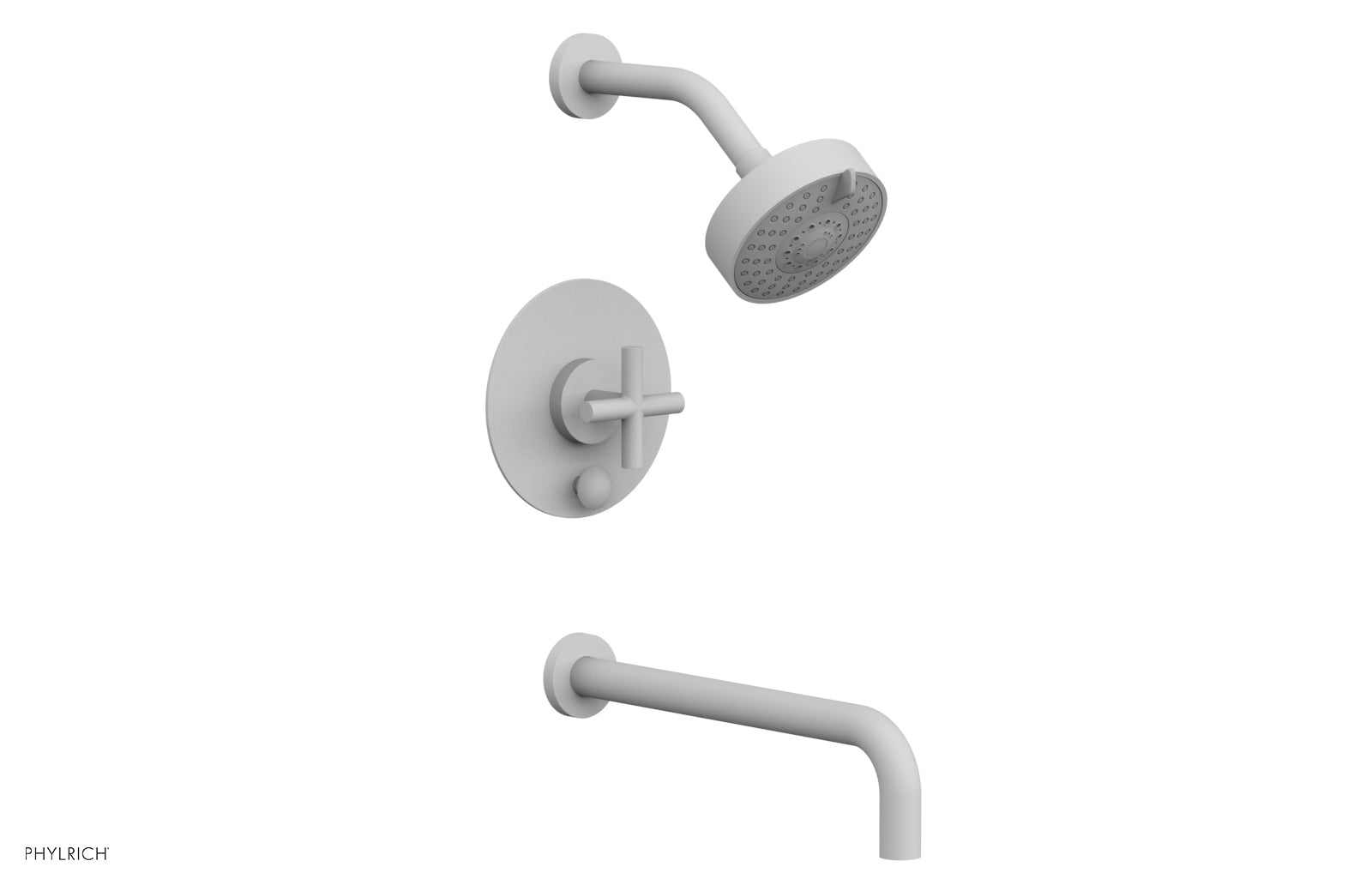 Phylrich TRANSITION Pressure Balance Tub & Shower Set 12" Spout - Cross Handle