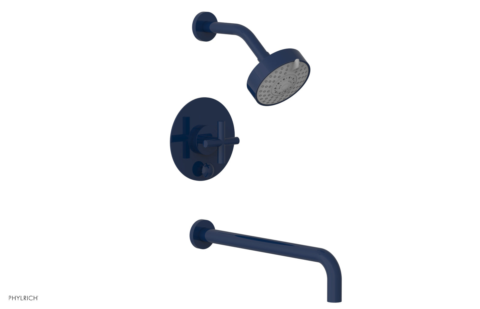 Phylrich TRANSITION Pressure Balance Tub & Shower Set 14" Spout - Cross Handle