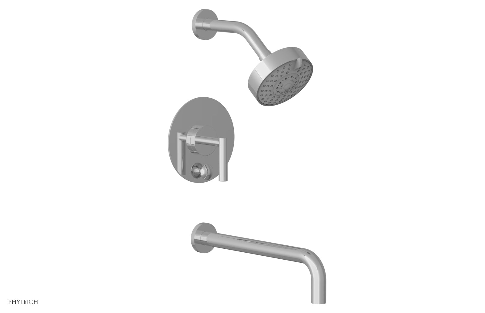 polished chrome shower set