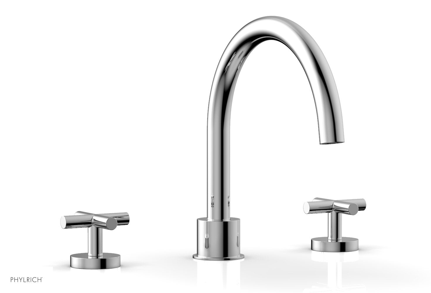 polished chrome deck tub set