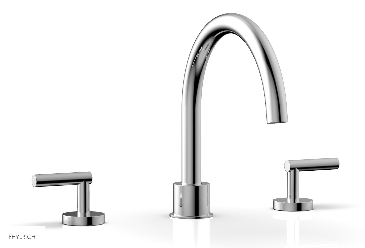 polished chrome deck tub set