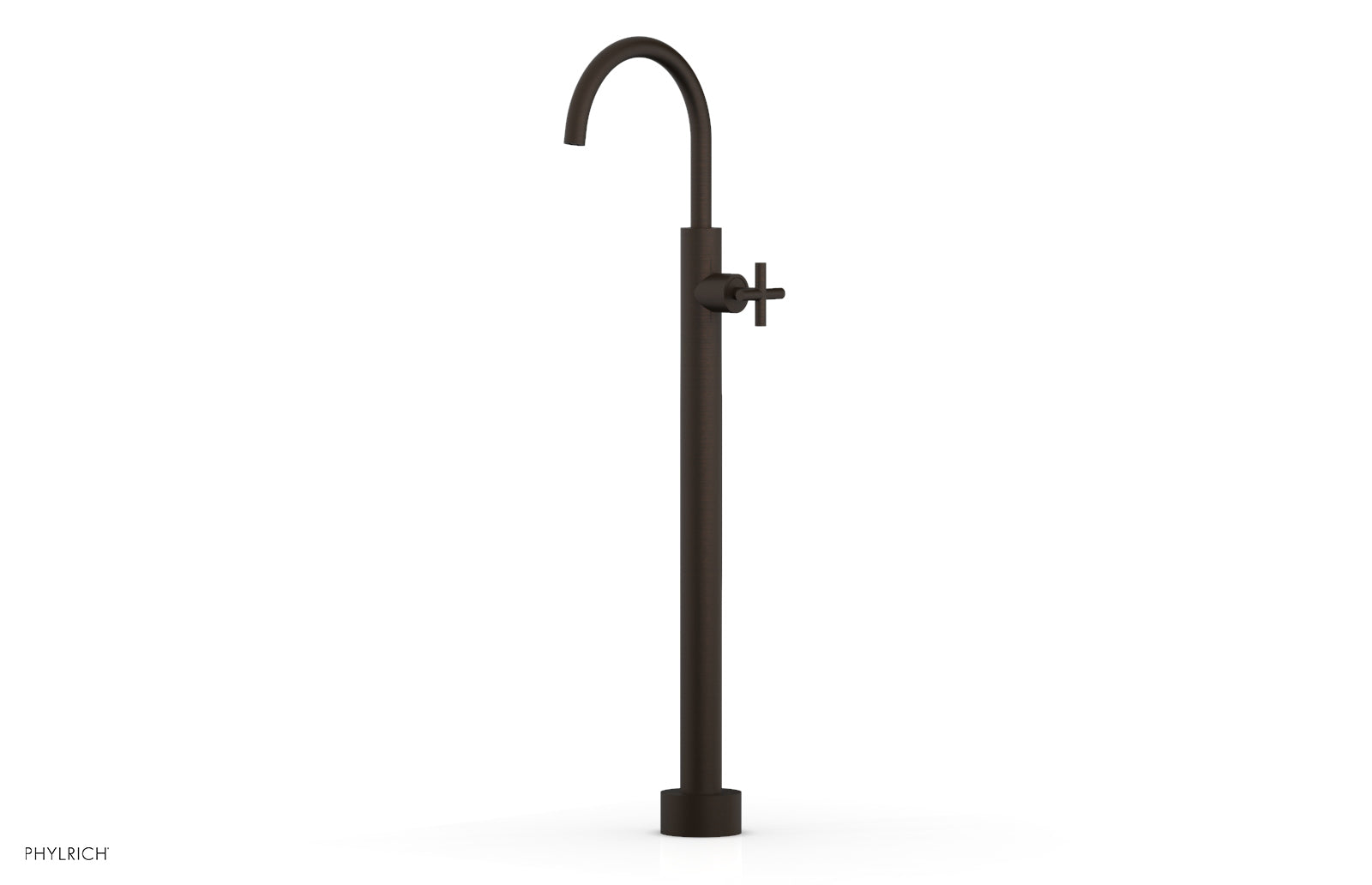 Phylrich TRANSITION Tall Floor Mount Tub Filler - Cross Handle