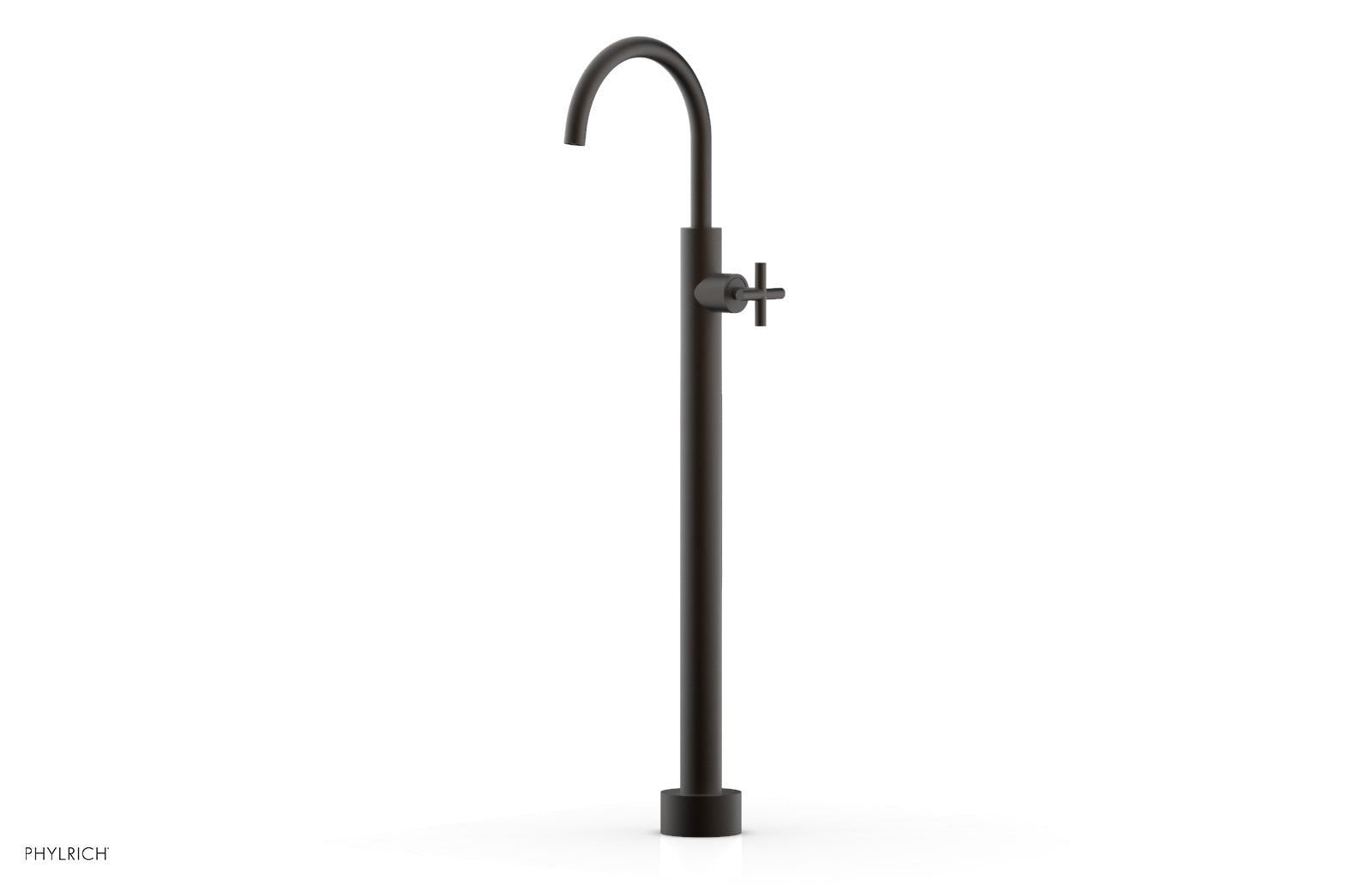 Phylrich TRANSITION Tall Floor Mount Tub Filler - Cross Handle
