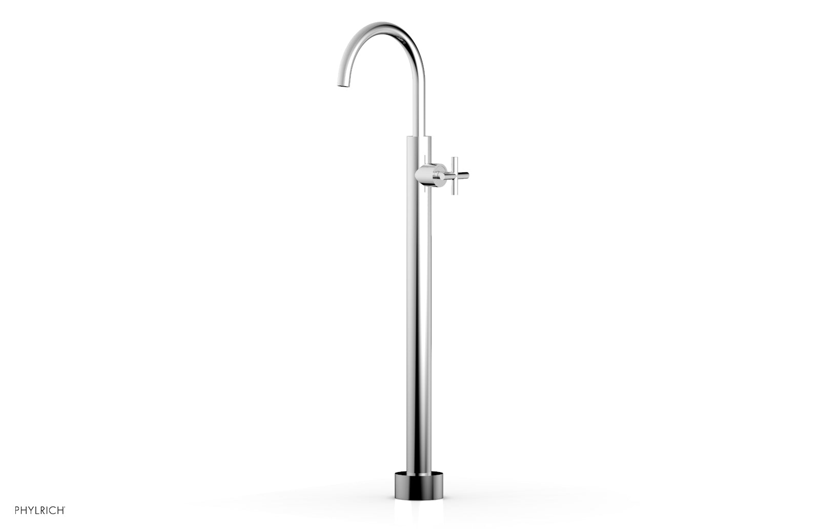 polished chrome tub filler