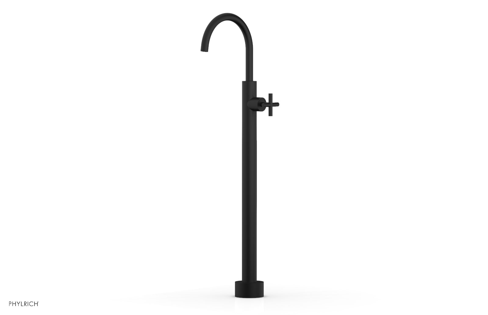 Phylrich TRANSITION Tall Floor Mount Tub Filler - Cross Handle
