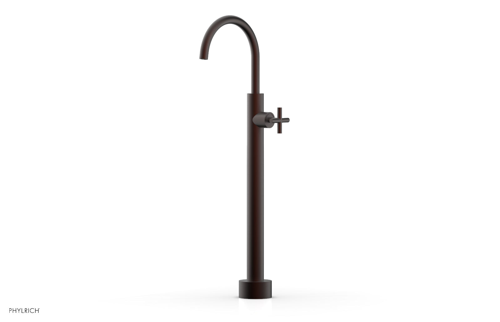 Phylrich TRANSITION Low Floor Mount Tub Filler - Cross Handle