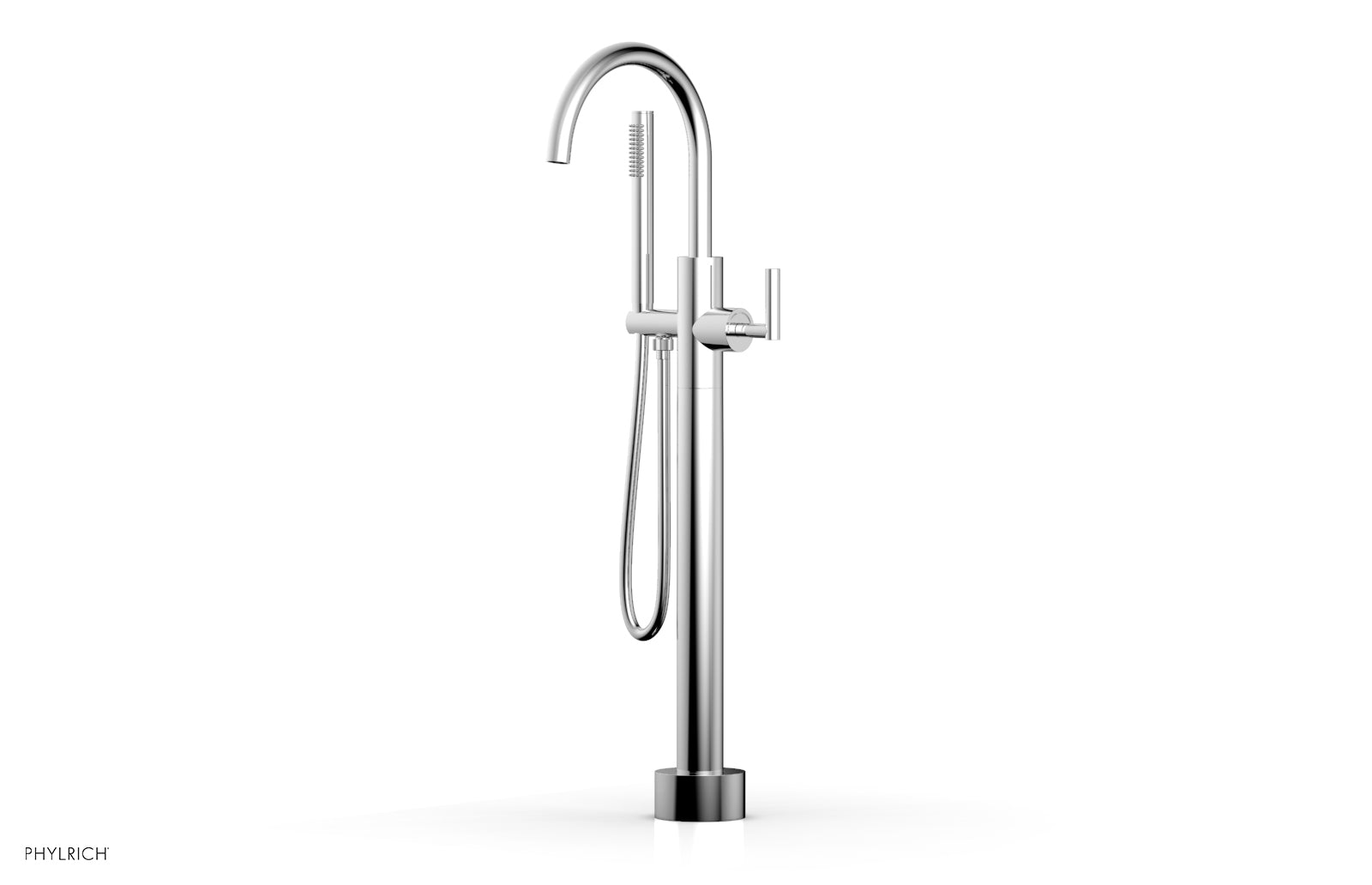 polished chrome tub filler
