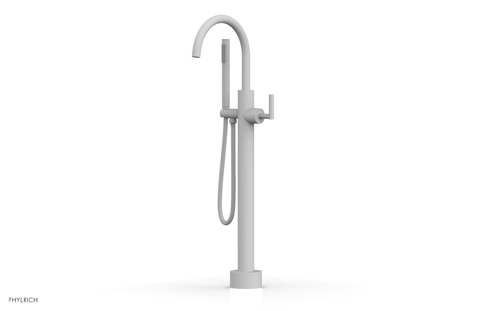 Phylrich TRANSITION Low Floor Mount Tub Filler - Lever Handle with Hand Shower