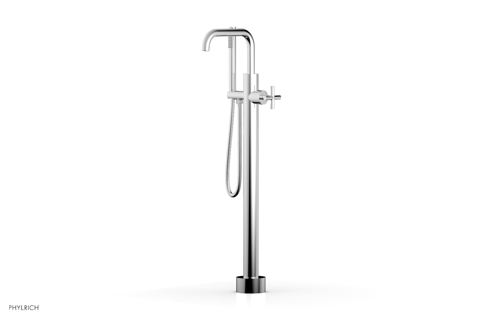 polished chrome tub filler